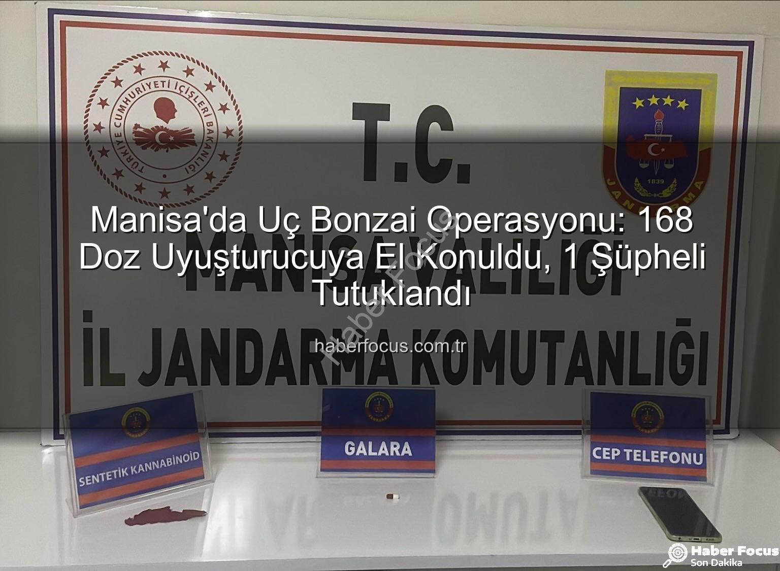 uç bonzai - Manisa'da Uç Bonzai Operasyonu: 168 Doz Uyuşturucuya El Konuldu, 1 Şüpheli Tutuklandı
