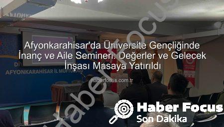 Afyonkarahisar’da Üniversite Gençliğinde İnanç ve Aile Semineri: Değerler ve Gelecek İnşası Masaya Yatırıldı
