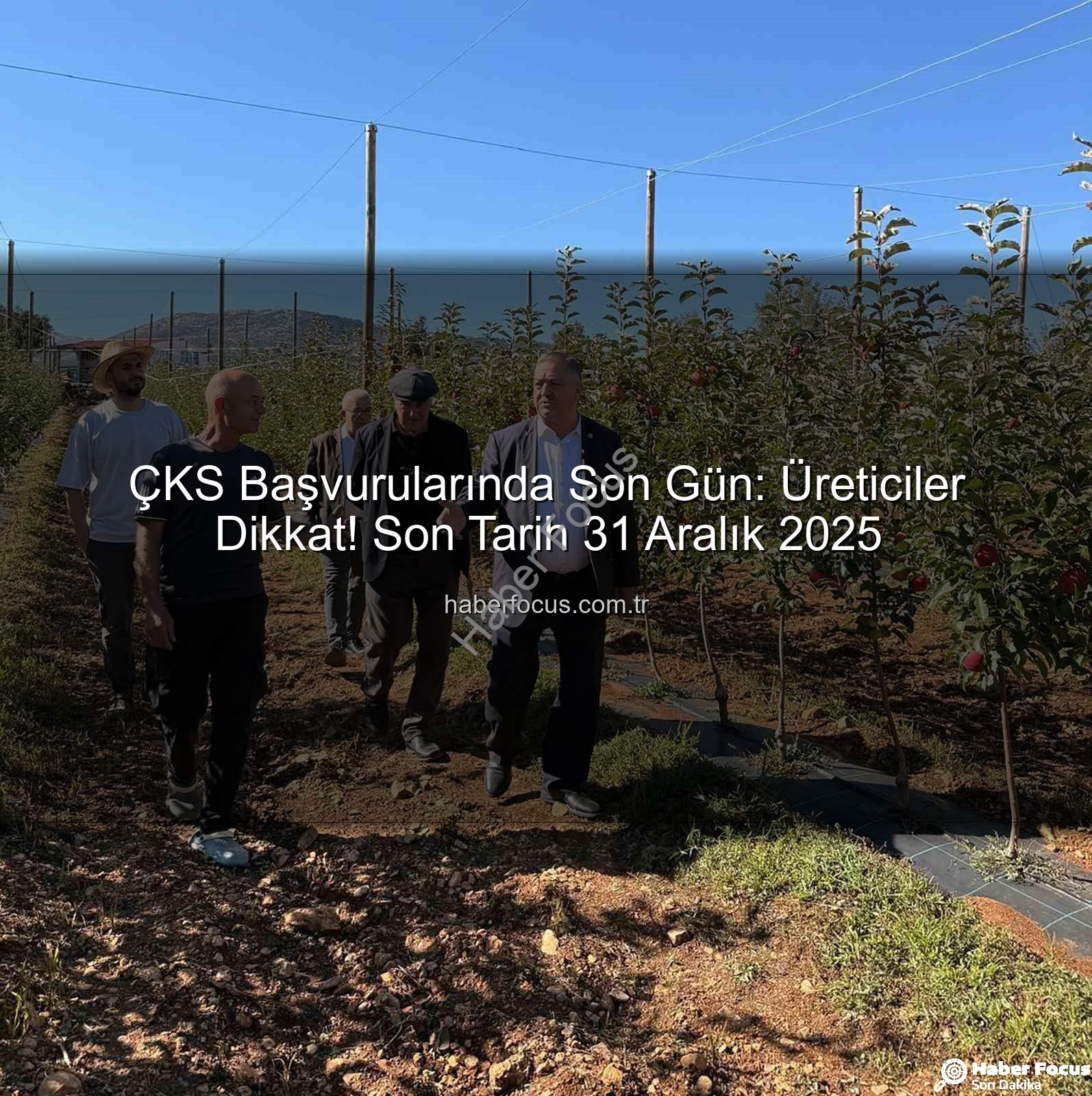 ÇKS başvuruları - ÇKS Başvurularında Son Gün: Üreticiler Dikkat! Son Tarih 31 Aralık 2025